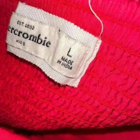 Abercrombie & Fitch Red Floral Dress Size L Kids - Picture 6 of 13